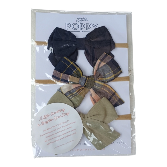 Little Poppy Baby Bow Headbands - Picture 1 of 2